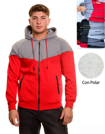 Polerón con interior polar de Hombre x 25 Unds Tallas: M-L-XL-2XL-3XL