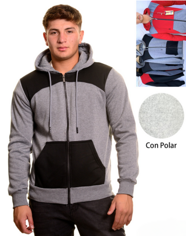 Polerón con interior polar de Hombre Colores Surtidos x 25 Unds Tallas: M - L-XL- 2XL- 3XL
