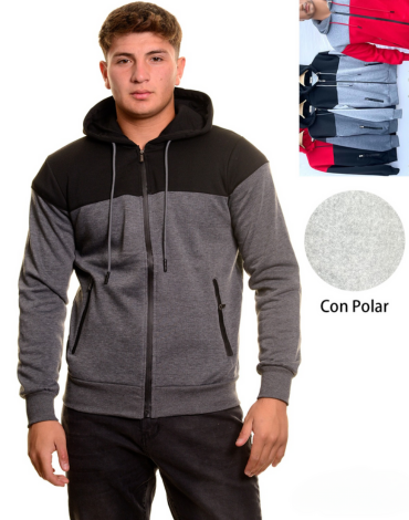 Polerón con interior polar de Hombre x 25 Unds Tallas: M-L-XL-2XL-3XL