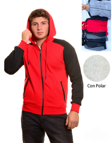 Polerón con interior polar de Hombre Colores Surtidos x 25 Unds Tallas: M - L- XL- 2XL- 3XL