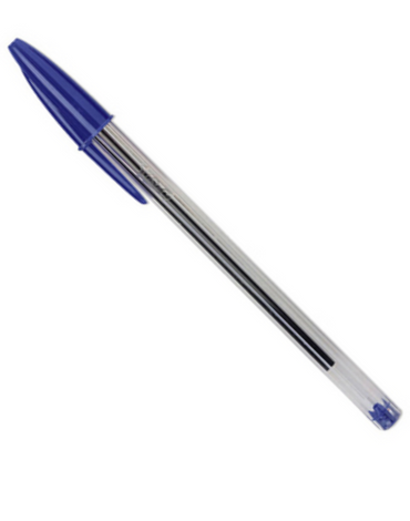 1 Caja de Lápiz Pasta Punta Media 1,0 MM Color Azul Marca BIC  12 Unids.