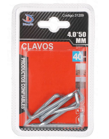 Clavos .Medidas: 4.0x50mm 40g : x 12 Set.