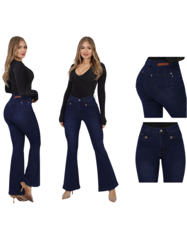 Jeans Flare de Dama Elasticado x 12 Unds.Tallas: 36 a la 46
