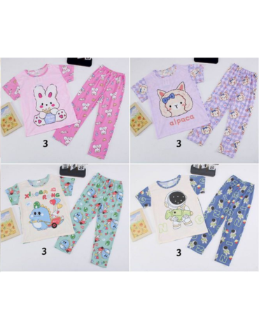 Pijama de Niño(a) Poliester x 12 Unds. Tallas: 4/5 - 5/6 - 6/7 - 7/8