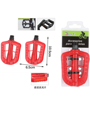 Pedal para Bicicleta x 6 Unds. Medida : 10.5 x 6.5 cm