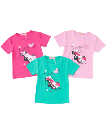Polera Niña Colores Surtidos x 15 Unds. Talla: 1 a 5 años.
