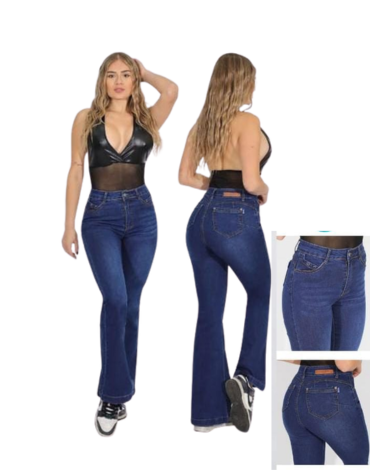 Jeans Flare de Dama Elasticado x 12 Unds.Tallas: 36 a la 46
