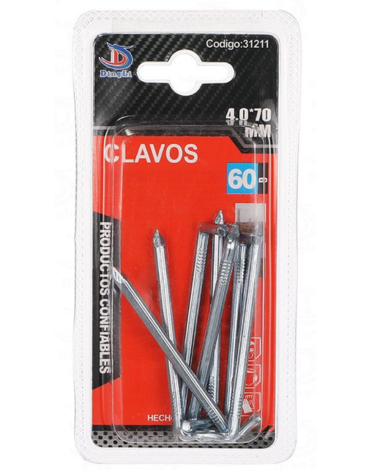 Clavos .Medidas: 4.0x70mm 60g : x 12 Set.