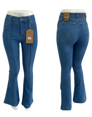 Jeans Flare de Dama Elasticado x 12 Unds.Tallas: 36 a la 46