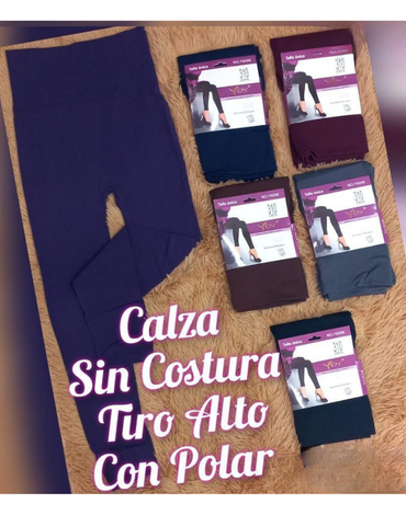 Calza Interior Polar sin Costura x 12 Unds. Talla: Ùnica