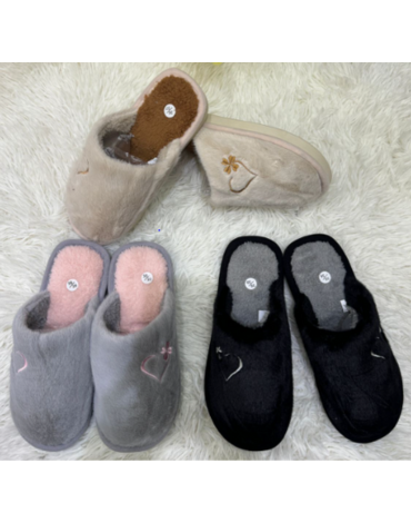 Pantuflas de Mujer Colores Surtidos x 24 Pares. Talla: 36 al 41