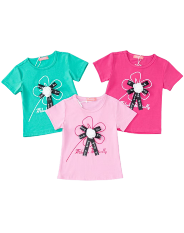 Polera Niña Colores Surtidos x 15 Unds. Talla: 4 a 12 años.