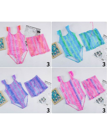Traje de Baño para Niña Colores Surtidos x 12 Unds.Talla: 6 a la 12