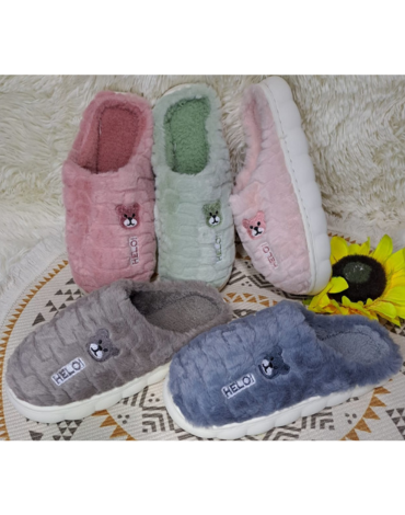 Pantufla Unisex Colores Surtidos x 24 Unds. Tallas : 38 a la 45