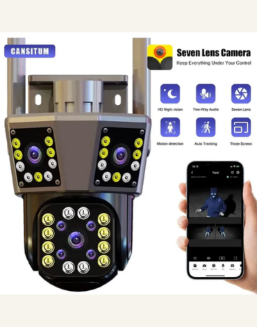 Cámara de Seguridad WiFi Motorizada Q10 350° Full HD Visión Nocturna y Zoom x1