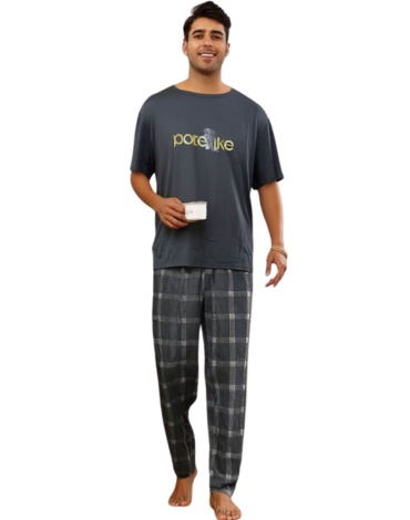 Pijama Poliester de Verano para Hombre x 12 Unds. Tallas: L - XL - XXL