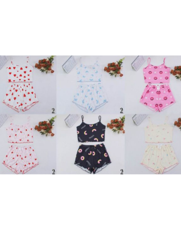Pijama de Mujer Poliéster Colores Surtidos x 12 Unds. Talla: M / L - XL / XXL
