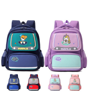Mochila Escolar Diseños Surtidos x 4 Unds. Medida: 35 x 26 cm aprox.