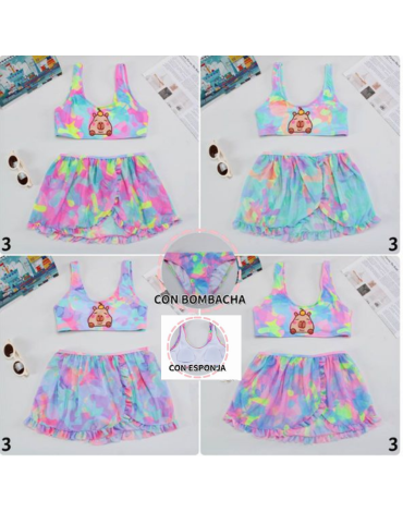 Traje de Baño para Niña Colores Surtidos x 12 Unds.Talla: 6 a la 12