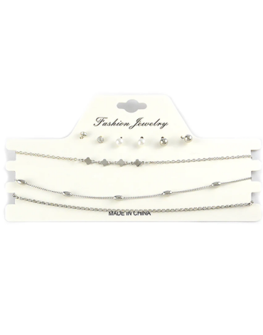 24 Set de Choker y Aros (1 Set Trae 3 Gargantillas - 3 Pares de Aros)