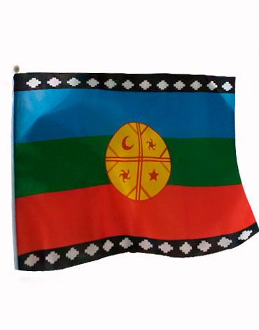 Bandera de Mapuche x 12 Unidades  Medida: 90 x 60 cm aprox