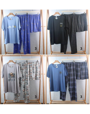 Pijama Poliester de Verano para Hombre x 12 Unds. Tallas: L - XL - XXL