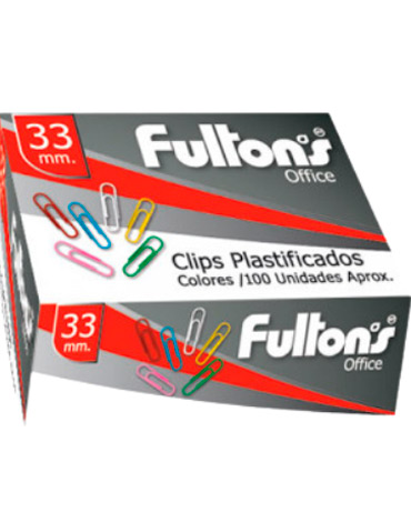 12  Set de Clip Plástico Fultons 33 MM.(1 Set Trae : 100 PCS)
