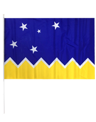 Bandera de Magallanes con Palito x 12 Unds. Medida: 60 x 90 cm aprox