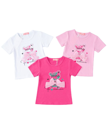 Polera Niña Colores Surtidos x 15 Unds. Talla: 1 a 5 años.