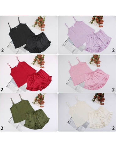Pijama de Mujer Satin Colores Surtidos x 12 Unds. Talla: L - XL - XXL
