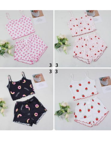 Pijama de Mujer Poliéster Colores Surtidos x 12 Unds. Talla: M / L - XL / XXL