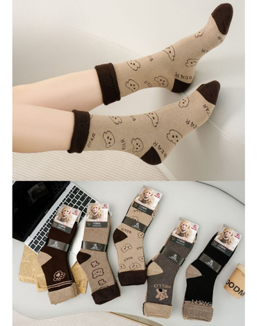 Calcetas de Mujer Con Toalla x 2 Docenas. Talla: 35 - 40