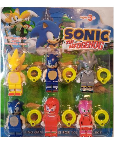 4 Set de Figuras LEGO Sonic (1 Set: 6 PCS)