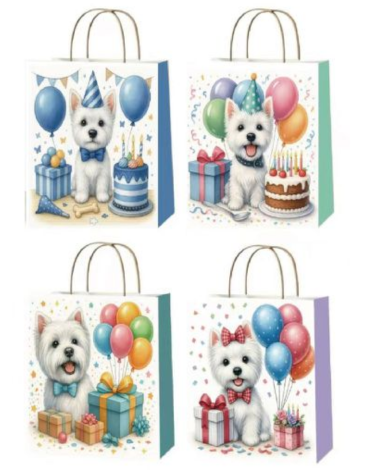 Bolsa de Regalo Colores Surtidos x 12  Unds. Medida: 31 x 12 x 40 cm aprox.