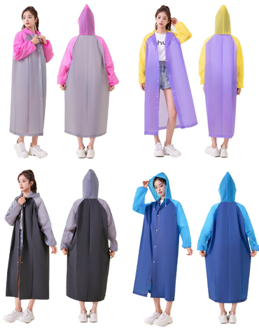 Poncho Impermeable Adulto Unisex x 12 Unds. Medida: 150 x 180 cm aprox.