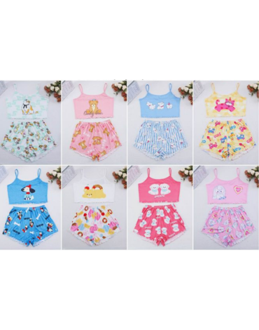Pijama de Mujer Poliéster Colores Surtidos x 12 Unds. Talla: M / L - XL / XXL