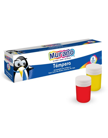 6 Cajas Temperas Colores Murano 22 ML.(1 Caja Trae :6 PCS)