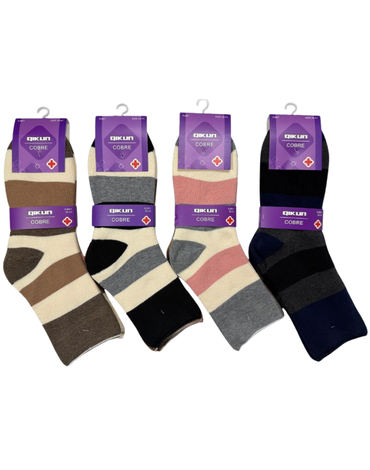 Calcetas de Mujer Con Toalla x 2 Docenas. Talla: 35 - 41