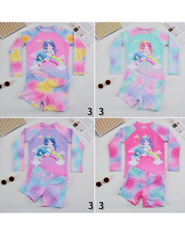 Traje de Baño para Niña Colores Surtidos x 12 Unds.Talla: 6 a la 12