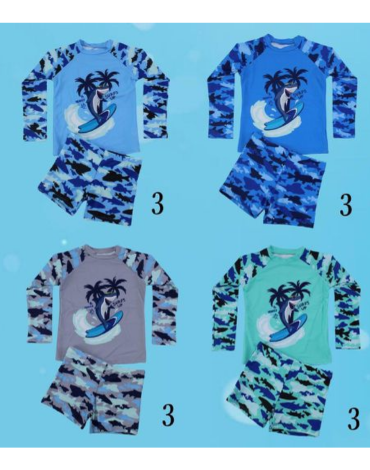 Traje de Baño para Niño Colores Surtidos x 12 Unds.Talla: 6 a la 12