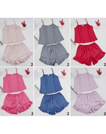 Pijama de Mujer Satin Colores Surtidos x 12 Unds. Talla: L - XL - XXL