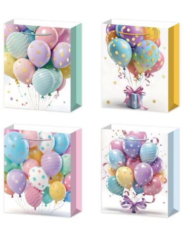 Bolsa de Regalo Colores Surtidos x 12  Unds. Medida: 31 x 12 x 40 cm aprox.