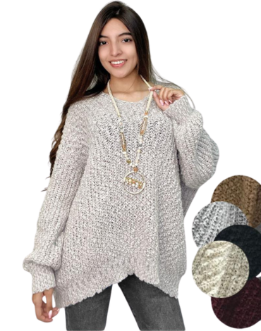 Sweater de Dama Manga Larga Colores Surtidos x 12 Unds. Talla: S / M - L /XL