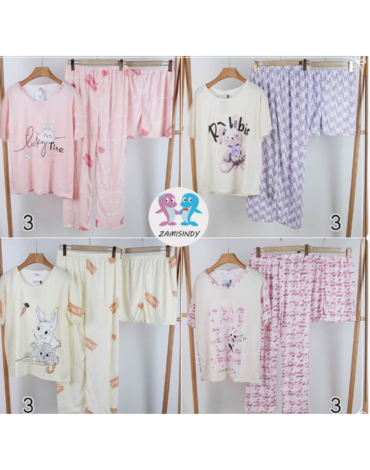Pijama de Mujer 3 Pcs Poliéster Colores Surtidos x 12 Unds. Talla: M / L - XL / XXL