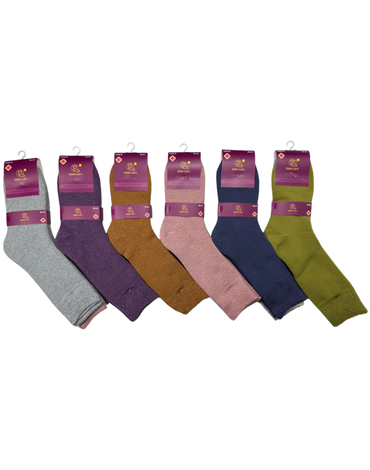 Calcetas de Mujer Larga Diabetico x 2 Docenas. Talla: 35 - 41