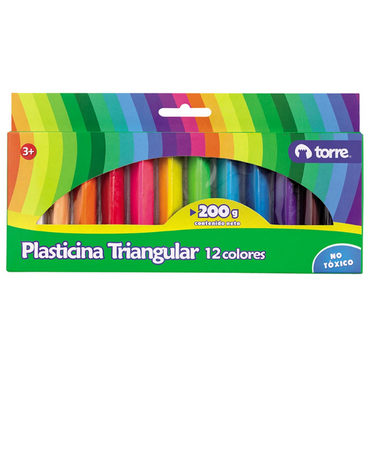 4 Cajas Plasticina Triangular Torre  (1 caja Trae : 12 PCS)