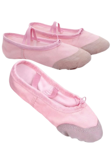 Zapatillas de Ballet Punta Lona y Gamuza (Elegir Talla) x 10 Pares. Talla: 24 al 39