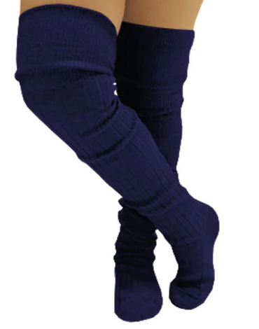 Bucaneras Escolar Azul Marino x 12 Pares.Talla: 33  al 36
