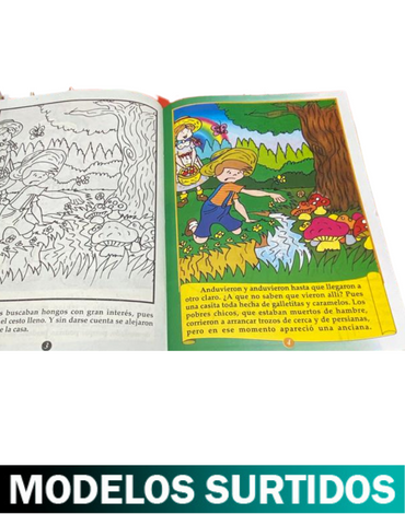 Libro Cuentos para Colorear  x 12 Unds.