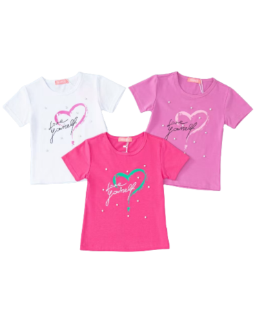 Polera Niña Colores Surtidos x 15 Unds. Talla: 1 a 5 años.